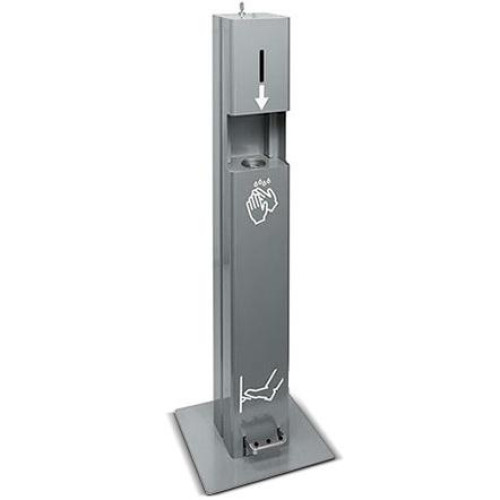 dispenser pedale disinfettante mani