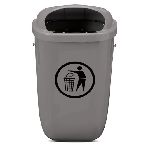 gettacarte 50 lt   polietilene grigio