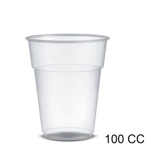 bicchiere 100 cc   pet trasparente