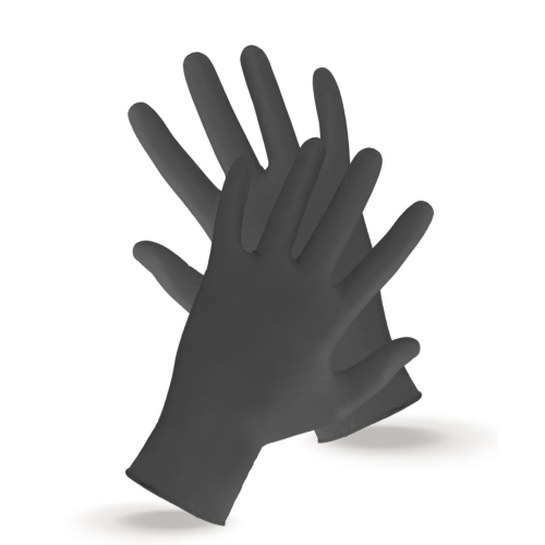 guanti nitrile nero senza polvere