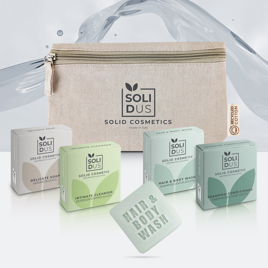 set cortesia ecologico con cosmetici solidi