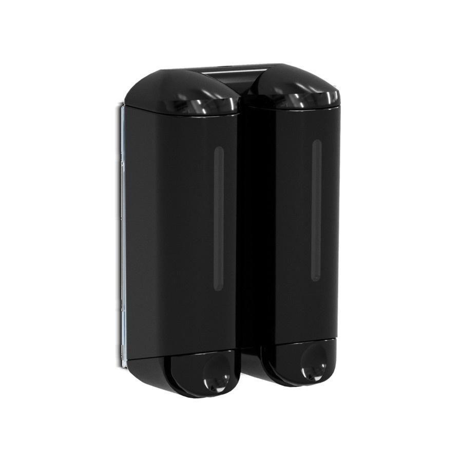 dispenser doppio plastica nera