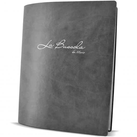 MENU o CARTA DEI VINI   ecopelle con inserti a vite personalizzabile