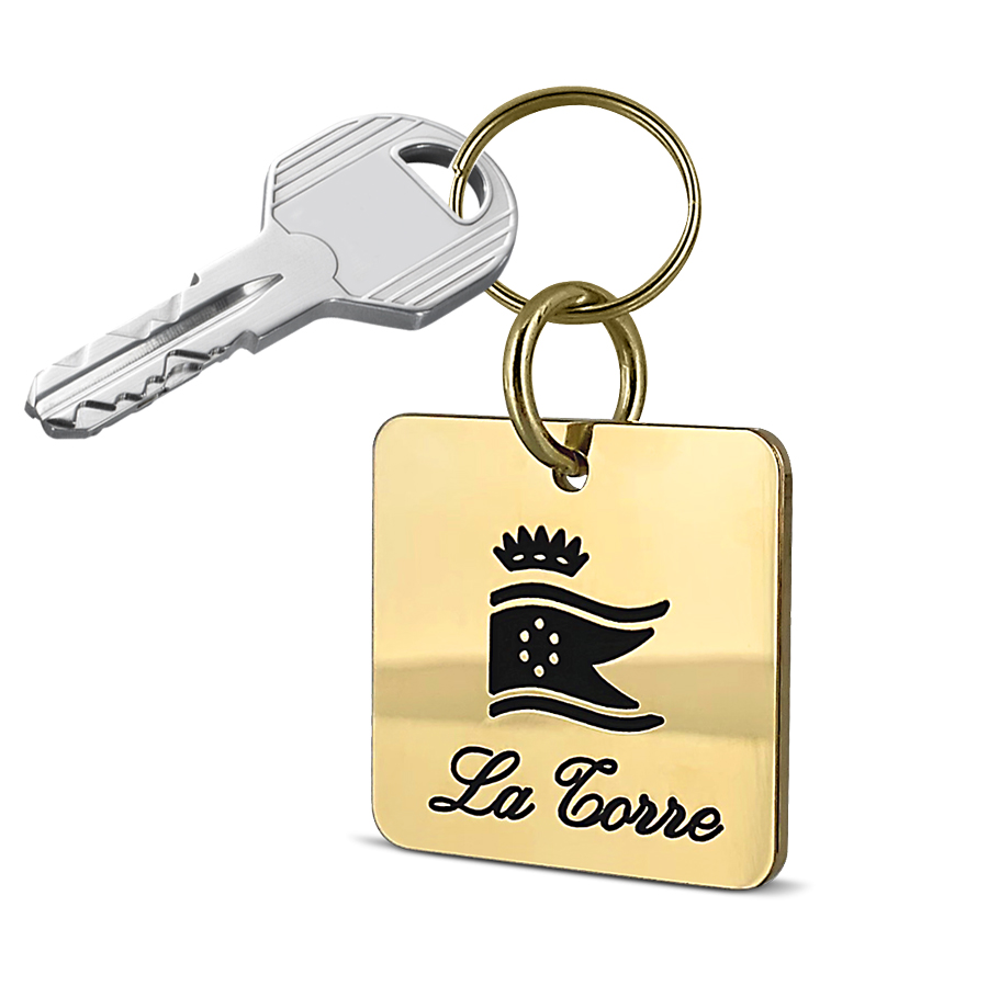 portachiavi hotel quadrato mini personalizzato