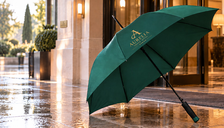Ombrelli personalizzabili per hotel
