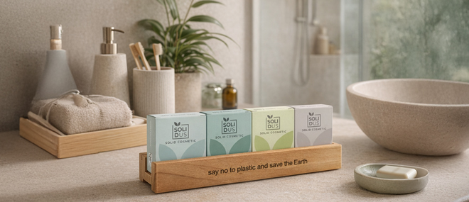 set cortesia ecologico con cosmetici solidi